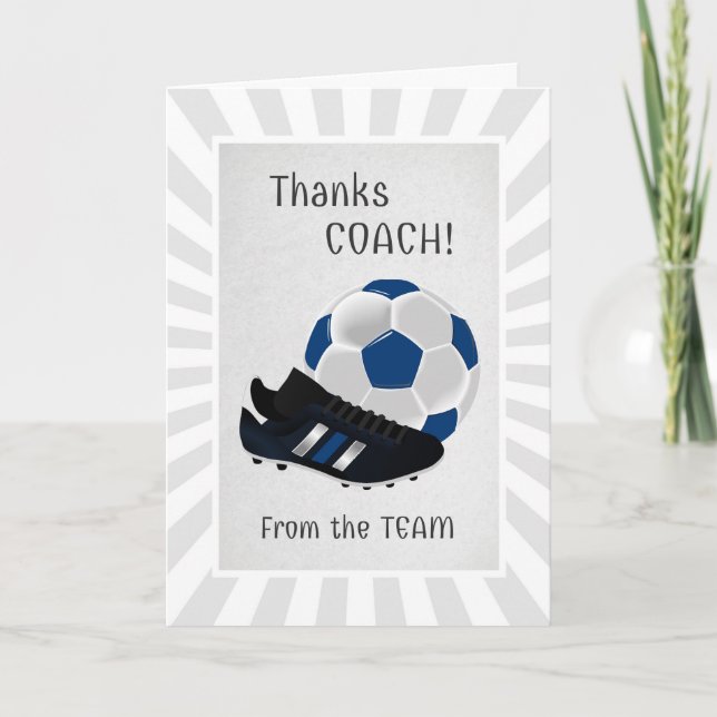 Soccer Coach Thank You From the Team Card (Front)