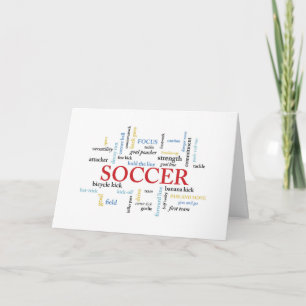 Soccer Coach Thank You in Words Card