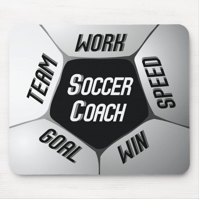 Soccer Coach Thanks Large Ball Mouse Pad (Front)