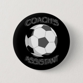 soccer coach's assistant 6 cm round badge