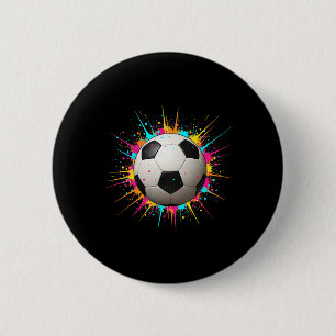 Soccer Colour Splash Ll, Vibrant Soccer Design For 6 Cm Round Badge