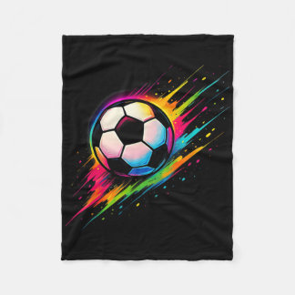 Soccer Colourful Tie Dye Soccer Ll _1  Fleece Blanket