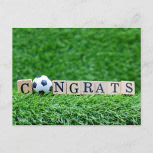 Soccer Congratulations for player and Soccer fan Postcard