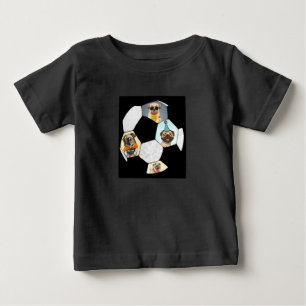 Soccer Cool Dog Pug Life Pug Birthday Cute Pug Baby T-Shirt