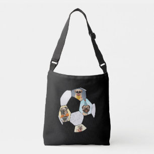 Soccer Cool Dog Pug Life Pug Birthday Cute Pug Crossbody Bag