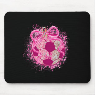 Soccer Coquette Bow Breast Cancer Awareness Pink R Mouse Pad