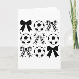 Soccer Coquette Bow Funny Coquette Bow Soccer Grap Card