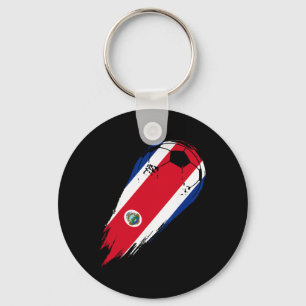 Soccer Country Flag Of Costa Rica Key Ring
