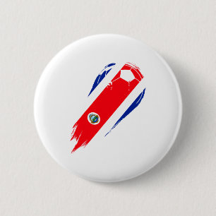 Soccer Country Flag Of Costa Rica T Shirt 6 Cm Round Badge