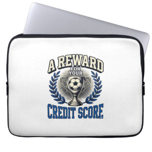 Soccer Credit Score Vintage Trophy Laptop Sleeve