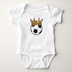 Soccer Crown King Baby Bodysuit