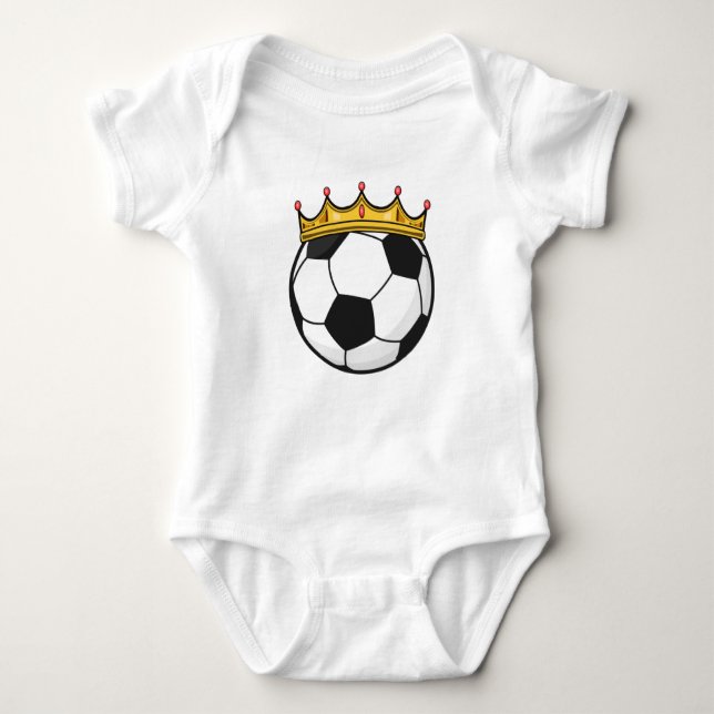Soccer Crown Queen Baby Bodysuit (Front)