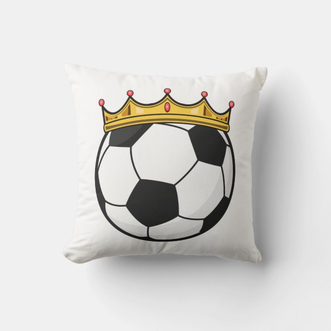 Soccer Crown Queen Cushion (Front)