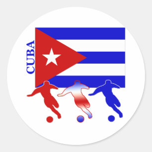 Soccer Cuba Classic Round Sticker