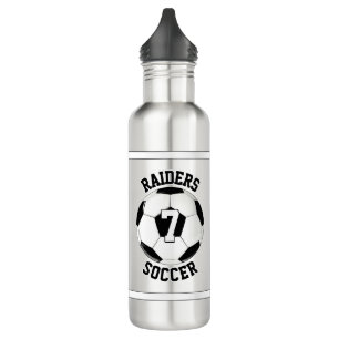 Soccer Custom Team Name and Player Jersey Number 710 Ml Water Bottle
