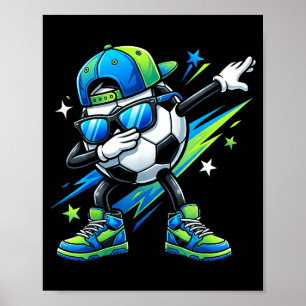 Soccer Dabbing Srts Cool Boys Girls Game Day Srt  Poster