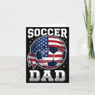 Soccer Dad American Flag Bandanna Ball Fathers Day Card