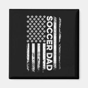 Soccer Dad American Flag Patriotic Father's Day Magnet