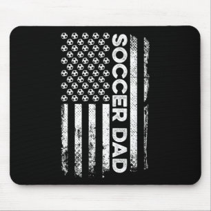 Soccer Dad American Flag Patriotic Father's Day Mouse Pad