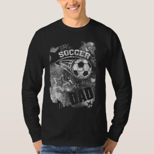 Soccer Dad, Black Grunge Soccer T-Shirt