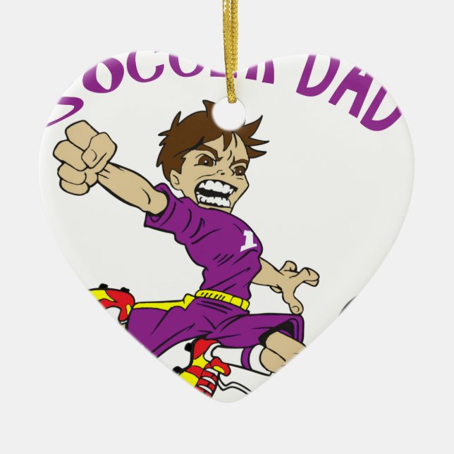 SOCCER DAD CERAMIC TREE DECORATION (Front)
