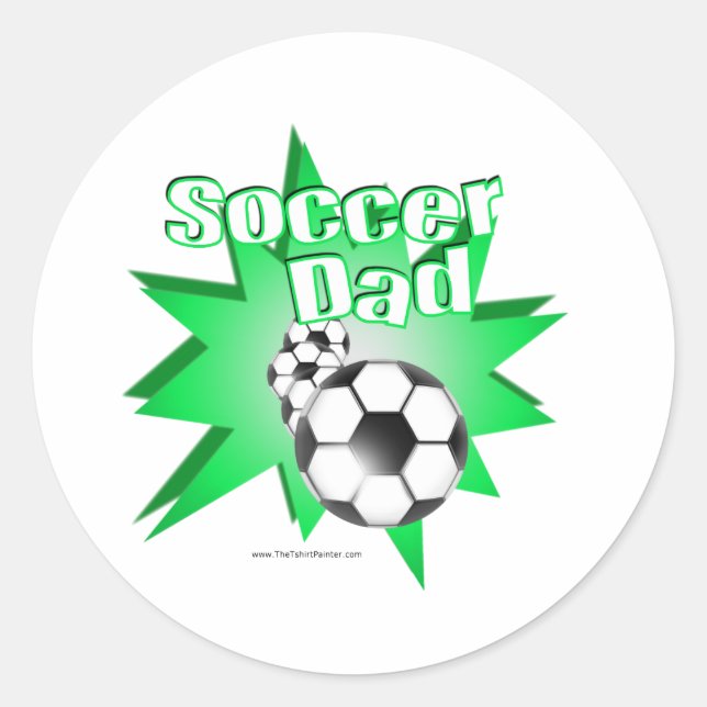 Soccer Dad Classic Round Sticker (Front)