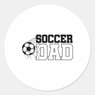 Soccer Dad Classic Round Sticker