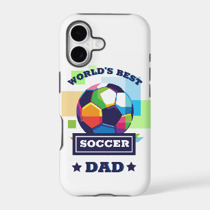 Soccer dad colourful text father's day sports 