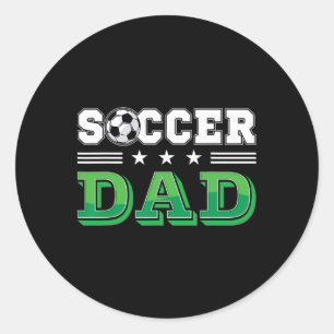 Soccer Dad Father Family Matching Birthday Team Su Classic Round Sticker
