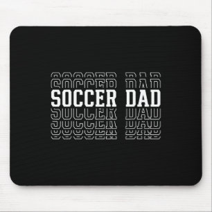 Soccer Dad Funny Layered Text Father Coach Player Mouse Pad