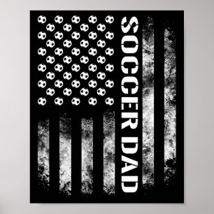 Soccer Dad Funny Usa Flag  Poster