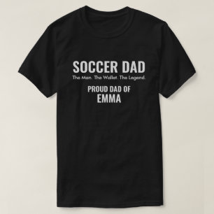 Soccer Dad Personalised Gift Men With Child's Name T-Shirt