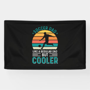 Soccer Dad Retro Sunset Banner