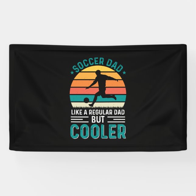 Soccer Dad Retro Sunset Banner (Horizontal)
