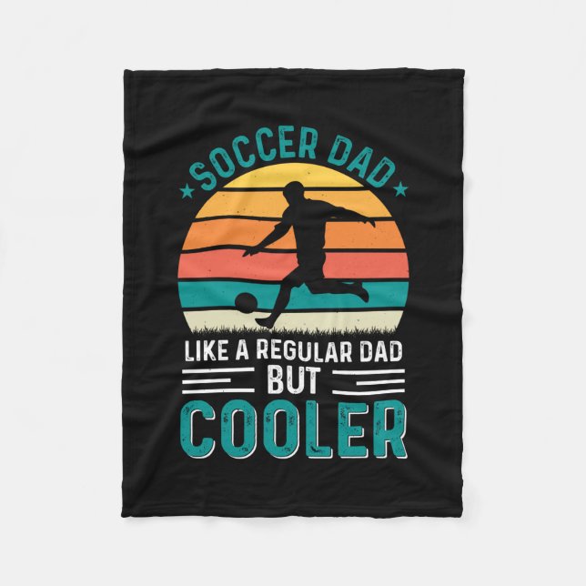 Soccer Dad Retro Sunset Fleece Blanket (Front)