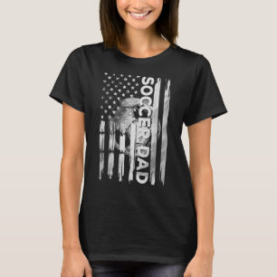 Soccer Dad Us Flag Team Player Soccer Sport Papa T-Shirt