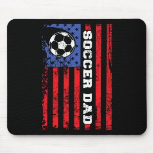 Soccer Dad Usa Flag All American Fathers Mouse Pad