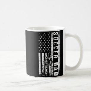 Soccer Dad Usa Flag Soccer Team Fan Daddy Fathers  Coffee Mug