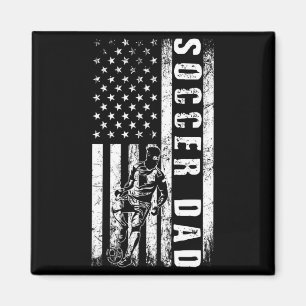 Soccer Dad Usa Flag Soccer Team Fan Daddy Fathers Magnet