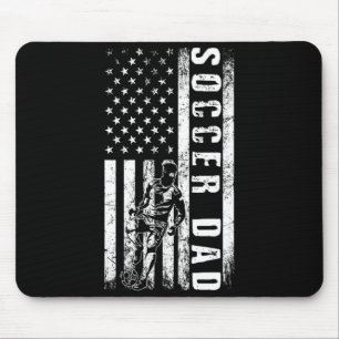 Soccer Dad Usa Flag Soccer Team Fan Daddy Fathers Mouse Pad