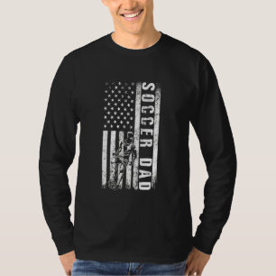 Soccer Dad Usa Flag Soccer Team Fan Daddy Father's T-Shirt