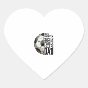Soccer Dad Vintage Engraving Quote Vector Design_1 Heart Sticker