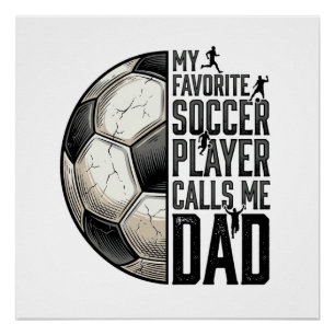 Soccer Dad Vintage Engraving Quote Vector Design_1 Poster