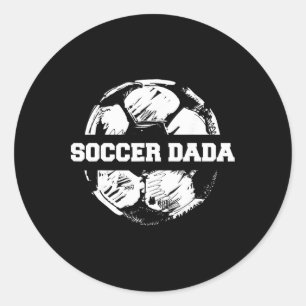Soccer Dada Soccer Ll Split Funny Soccer Dad Classic Round Sticker