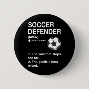 Soccer Defender Definition Soccer Player Footbyll 6 Cm Round Badge