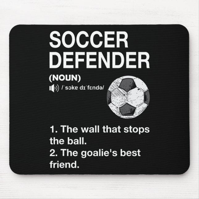 Soccer Defender Definition Soccer Player Footbyll  Mouse Pad (Front)