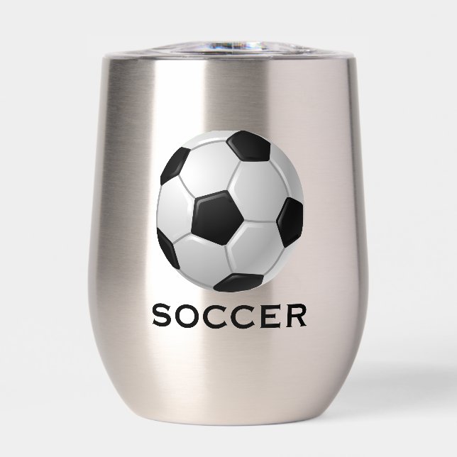 Soccer Design Thermal Wine Tumbler (Front)