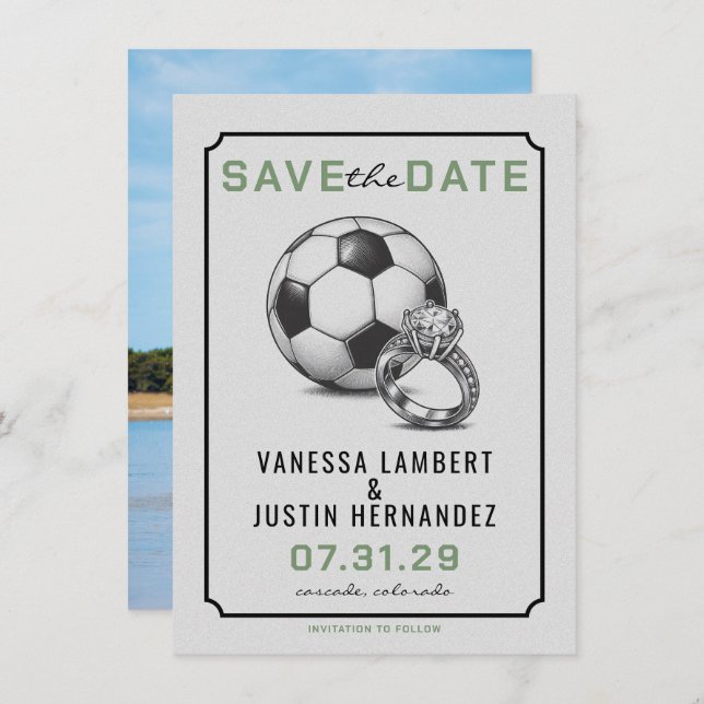 Soccer Diamond Save The Date (Front/Back)
