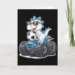 Soccer Dinosaur T-rex Monster Truck Kids Boys Girl Card