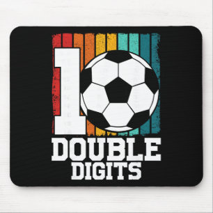Soccer Double Digits 10 Year Old - 10th Birthday Mouse Pad